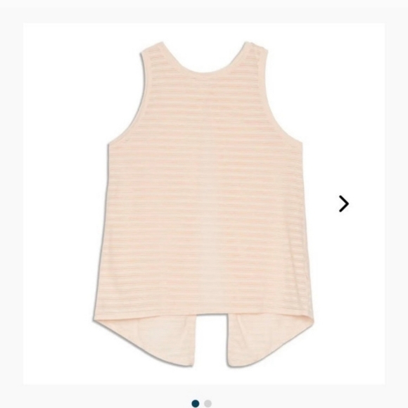 Lululemon Top Meet Halfway Tank in Striped Butter Pink 4 (#25) - Picture 3 of 8